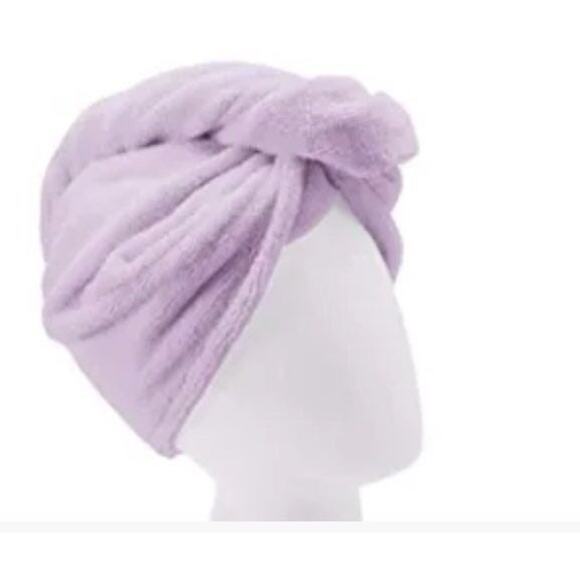 NEW Turbie Twist Microfiber HAIR TOWEL WRAP Women Men Purple Twist & Loop Turban - Picture 1 of 2
